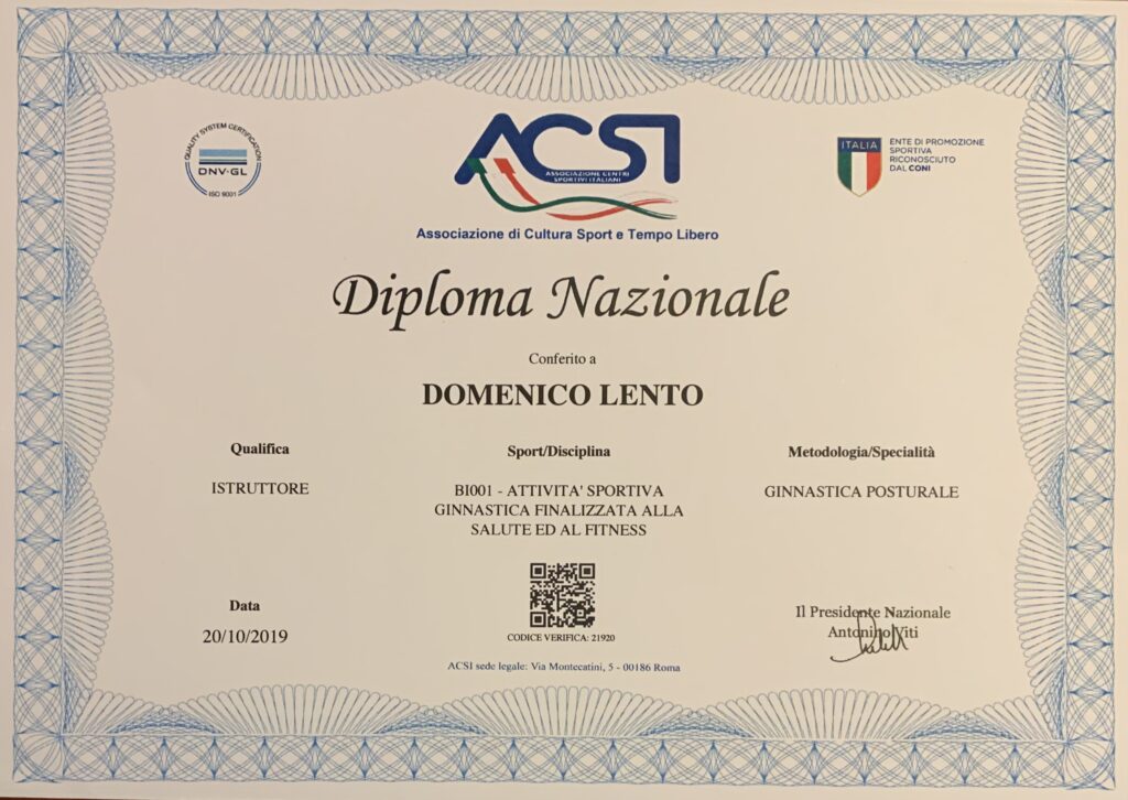 taichi palermo ginnastica posturale taijiquan diploma nazionale coni